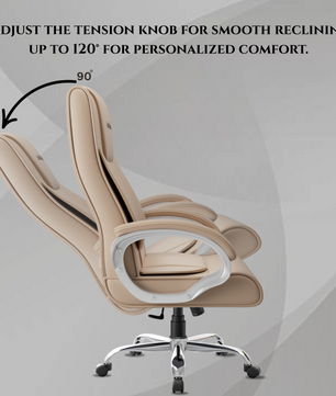 Berlin Orthopedic Boss Chair -3-Year Warranty | Breathable Executive Office Chair | Ergonomic High- Back Chair-Cushioned Seat & Armrests | Metal Base.