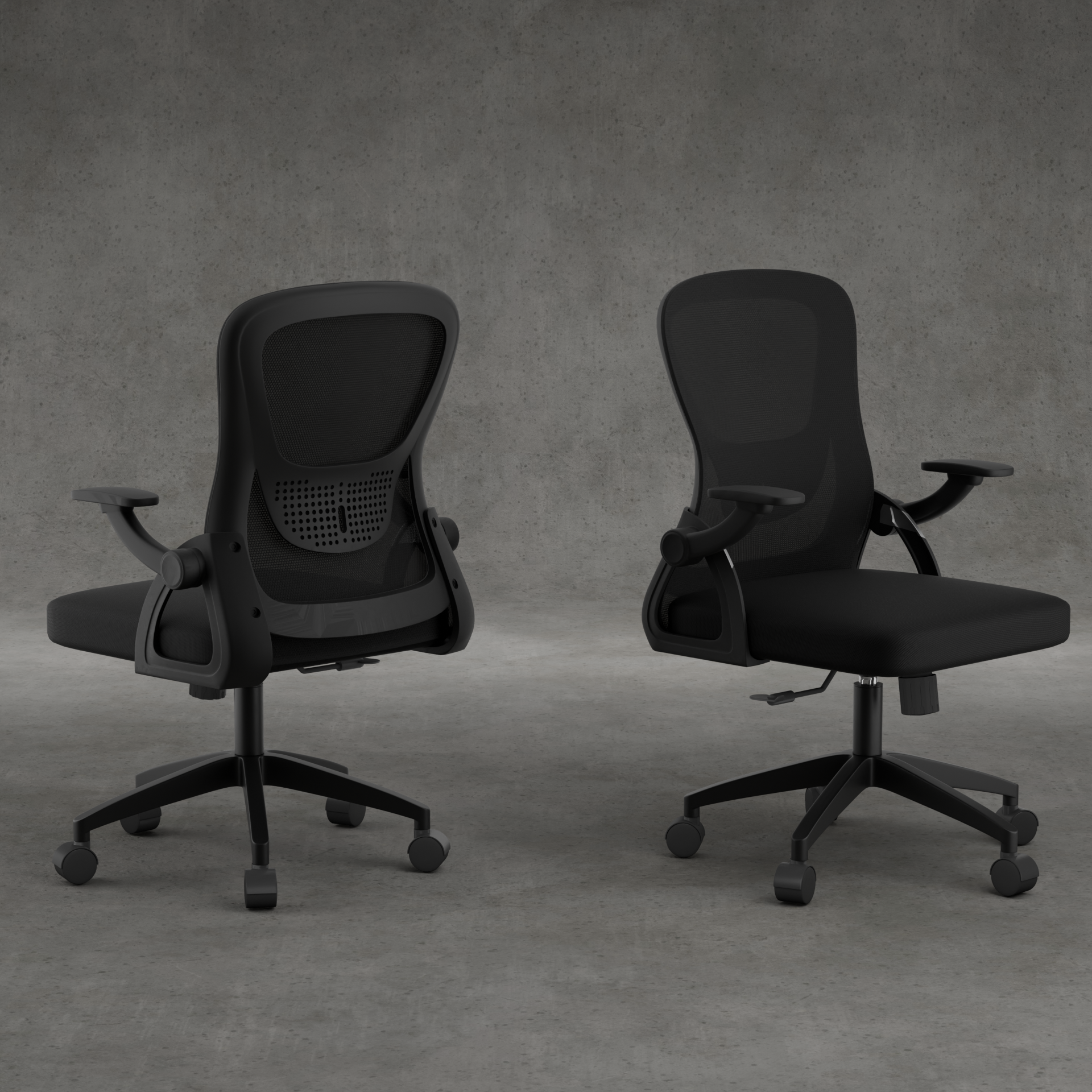 FurniVo Spark Ergonomic High Back Office Chair with 3D Adjustable Armrest, Adjustable Lumbar Support, Revolving Mesh Chair - Home & Office