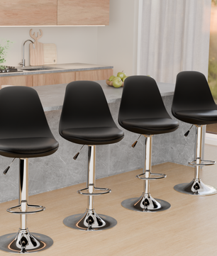 beAAtho Orbit Height Adjustable Bar Stool Chair | 360° Revolving Swivel Bar Chair with Footrest | Modern Kitchen Counter Stool for Home, Cafe & Office