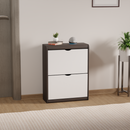 beAAtho® Zento Shoe Cabinet with Tilt-Out Drawers | 2 DOOR | Modern Wooden Shoe Organizer for Home & Office | Durable & Elegant | DIY |