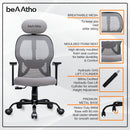 Leo Ergonomically Adjustable Executive High Back Mesh Home & Office Revolving Chair with 3 Years Warranty
