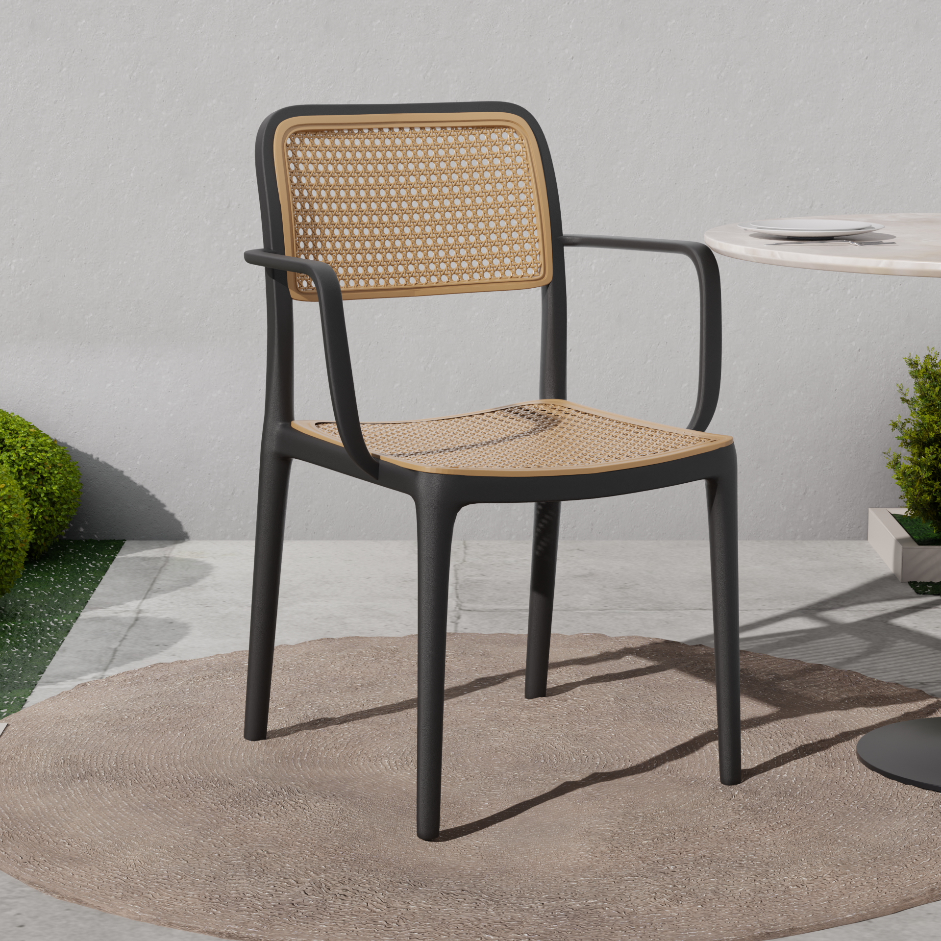 beAAtho Bloom Designer Chair for Dining, Living Room, Bedroom, Cafeteria, Cafe, Restaurant & Hotel | Modern Accent Chair | Ergonomic Comfort | Indoor & Outdoor Use | 3-Year Warranty |