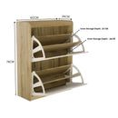 beAAtho® Zento Shoe Cabinet with Tilt-Out Drawers | 2 DOOR | Modern Wooden Shoe Organizer for Home & Office | Durable & Elegant | DIY |