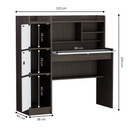 beAAtho Altex Office/Study Desk for Adults, Students, Professionals with 3 cabinets, 3 Shelves, Engineered Wood, Anti-Termite Desk for Office & Work from Home-Wfh (DIY)