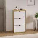 beAAtho® Zento Shoe Cabinet with Tilt-Out Drawers | 3 DOOR | Modern Wooden Shoe Organizer for Home & Office | Durable & Elegant | DIY |