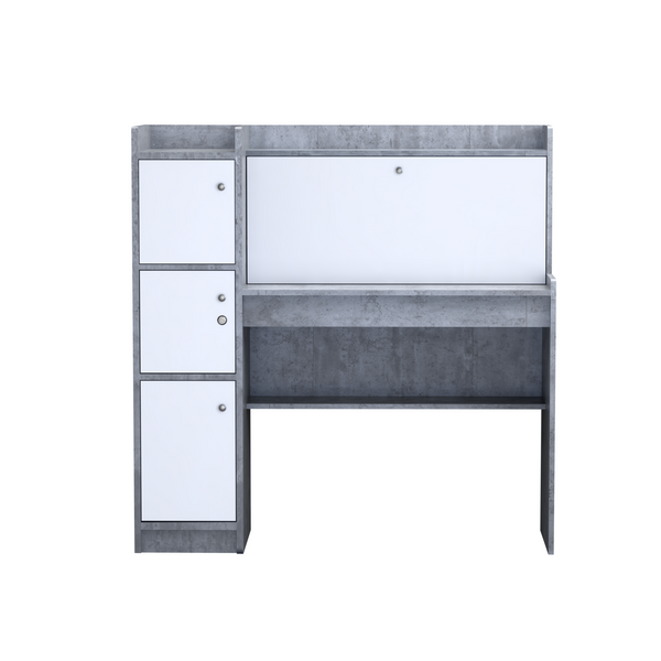 beAAtho Altex Multi-Storage Study & Work Desk | Asian White
