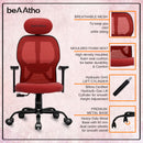 Leo Ergonomically Adjustable Executive High Back Mesh Home & Office Revolving Chair with 3 Years Warranty