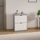 beAAtho® Zento Shoe Cabinet with Tilt-Out Drawers | 2 DOOR | Modern Wooden Shoe Organizer for Home & Office | Durable & Elegant | DIY |