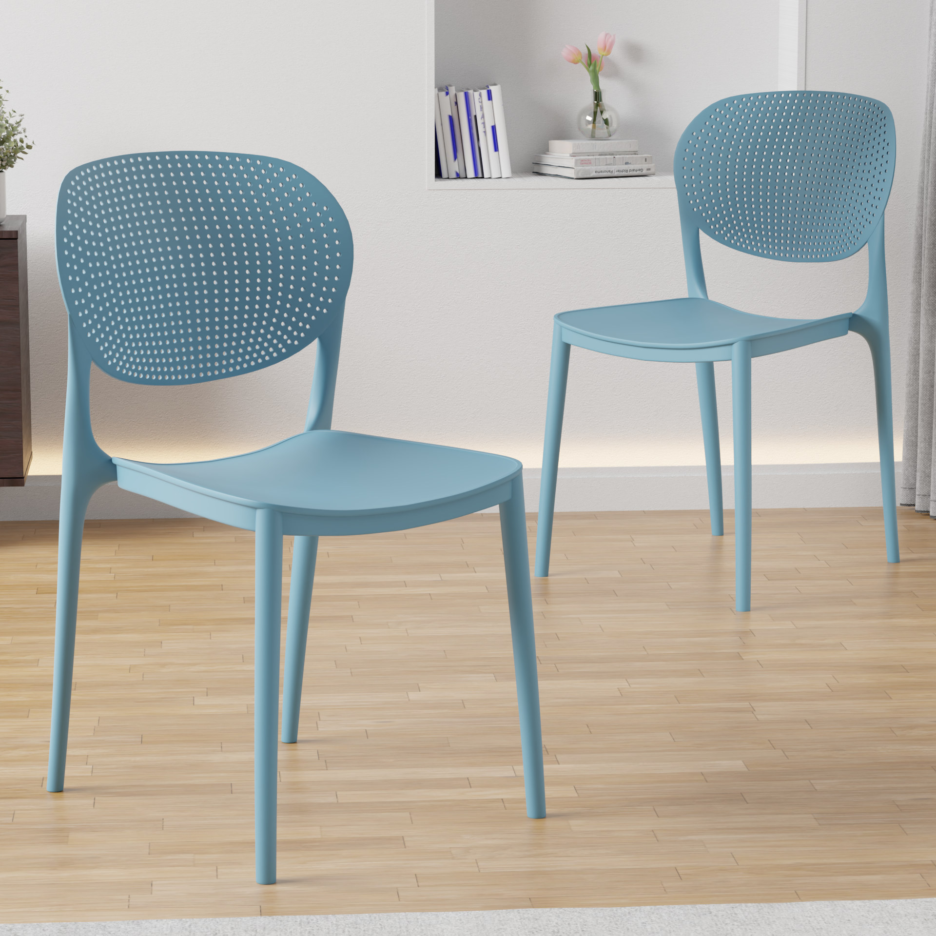 beAAtho Flora Stackable Multipurpose Chair | Modern Accent Chair for Home, Dining, Kitchen, Cafe & Restaurants | Durable Polypropylene | 3-Year Warranty