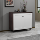 beAAtho Luno | Multipurpose Storage Rack – Plain Moulded Doors | Anti-Termite Engineered Wood | DIY Assembly | Walnut White