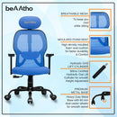 Leo Ergonomically Adjustable Executive High Back Mesh Home & Office Revolving Chair with 3 Years Warranty
