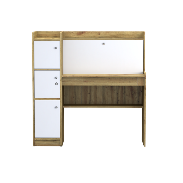 beAAtho Altex Multi-Storage Study & Work Desk | Wotan Oak - Beige