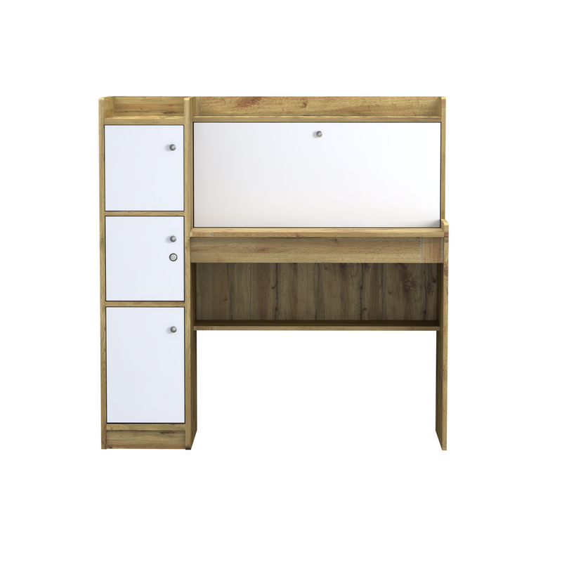 beAAtho Altex Multi-Storage Study & Work Desk | Wotan Oak - Beige
