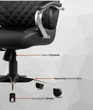 Zen Leatherette Executive Office Chair | High Back Revolving Chair with Integrated Lumbar Support | Ergonomic & Comfortable Seating | 3-Year Warranty | Adjustable Height |