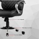 Zen Leatherette Executive Office Chair | High Back Revolving Chair with Integrated Lumbar Support | Ergonomic & Comfortable Seating | 3-Year Warranty | Adjustable Height |