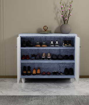 beAAtho Orion Multipurpose Storage Rack | DIY Engineered Wood Cabinet | Anti-Termite Treated | Shoe, Book & Utility Organizer | Ashen White