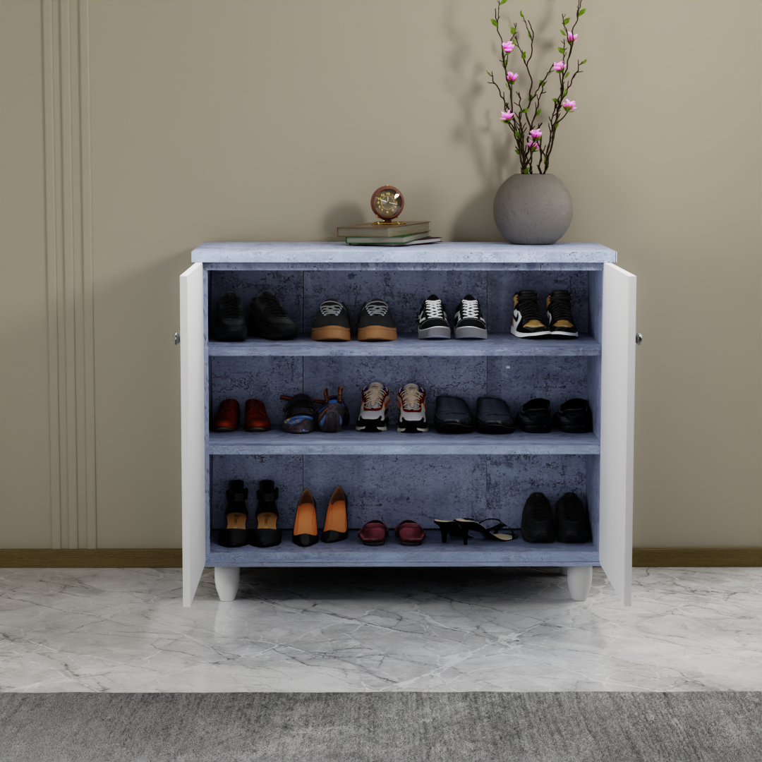 beAAtho Orion Multipurpose Storage Rack | DIY Engineered Wood Cabinet | Anti-Termite Treated | Shoe, Book & Utility Organizer | Ashen White