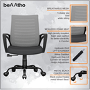 beAAtho Verona Mesh Chair | 3-Year Limited Warranty | Sturdy Nylon base Mesh Revolving Office Chair