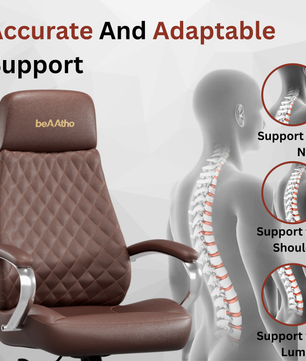 Zen Leatherette Executive Office Chair | High Back Revolving Chair with Integrated Lumbar Support | Ergonomic & Comfortable Seating | 3-Year Warranty | Adjustable Height |