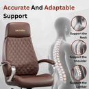 Zen Leatherette Executive Office Chair | High Back Revolving Chair with Integrated Lumbar Support | Ergonomic & Comfortable Seating | 3-Year Warranty | Adjustable Height |