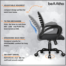 beAAtho Verona Mesh Chair | 3-Year Limited Warranty | Sturdy Nylon base Mesh Revolving Office Chair
