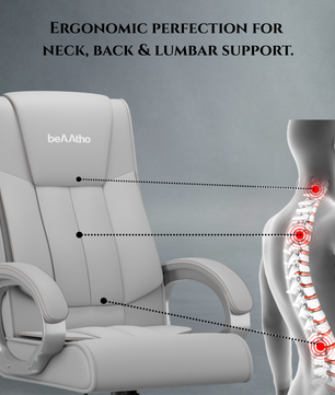 Berlin Orthopedic Boss Chair -3-Year Warranty | Breathable Executive Office Chair | Ergonomic High- Back Chair-Cushioned Seat & Armrests | Metal Base.