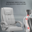 Berlin Orthopedic Boss Chair -3-Year Warranty | Breathable Executive Office Chair | Ergonomic High- Back Chair-Cushioned Seat & Armrests | Metal Base.