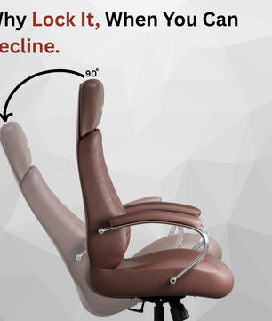 Zen Leatherette Executive Office Chair | High Back Revolving Chair with Integrated Lumbar Support | Ergonomic & Comfortable Seating | 3-Year Warranty | Adjustable Height |