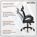 beAAtho Verona Mesh Chair | 3-Year Limited Warranty | Sturdy Nylon base Mesh Revolving Office Chair