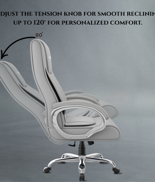 Berlin Orthopedic Boss Chair -3-Year Warranty | Breathable Executive Office Chair | Ergonomic High- Back Chair-Cushioned Seat & Armrests | Metal Base.