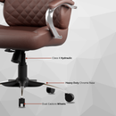 Zen Leatherette Executive Office Chair | High Back Revolving Chair with Integrated Lumbar Support | Ergonomic & Comfortable Seating | 3-Year Warranty | Adjustable Height |