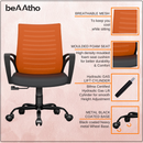 beAAtho Verona Mesh Chair | 3-Year Limited Warranty | Sturdy Nylon base Mesh Revolving Office Chair