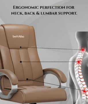 Berlin Orthopedic Boss Chair -3-Year Warranty | Breathable Executive Office Chair | Ergonomic High- Back Chair-Cushioned Seat & Armrests | Metal Base.