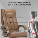 Berlin Orthopedic Boss Chair -3-Year Warranty | Breathable Executive Office Chair | Ergonomic High- Back Chair-Cushioned Seat & Armrests | Metal Base.