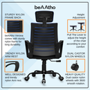 beAAtho Verona Mesh Chair | 3-Year Limited Warranty | Sturdy Nylon base Mesh Revolving Office Chair