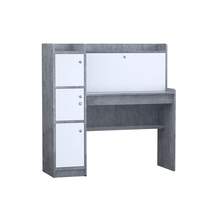 beAAtho Altex Multi-Storage Study & Work Desk | Asian White
