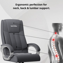 Berlin Orthopedic Boss Chair -3-Year Warranty | Breathable Executive Office Chair | Ergonomic High- Back Chair-Cushioned Seat & Armrests | Metal Base.