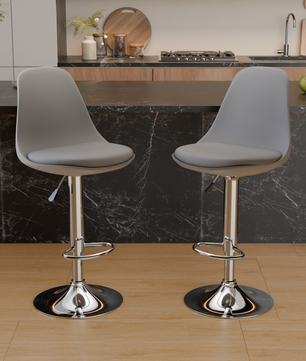 beAAtho Orbit Height Adjustable Bar Stool Chair | 360° Revolving Swivel Bar Chair with Footrest | Modern Kitchen Counter Stool for Home, Cafe & Office