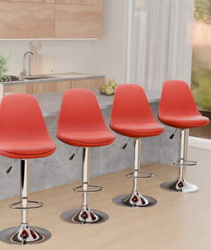 beAAtho Orbit Height Adjustable Bar Stool Chair | 360° Revolving Swivel Bar Chair with Footrest | Modern Kitchen Counter Stool for Home, Cafe & Office