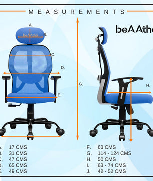 Leo Ergonomically Adjustable Executive High Back Mesh Home & Office Revolving Chair with 3 Years Warranty