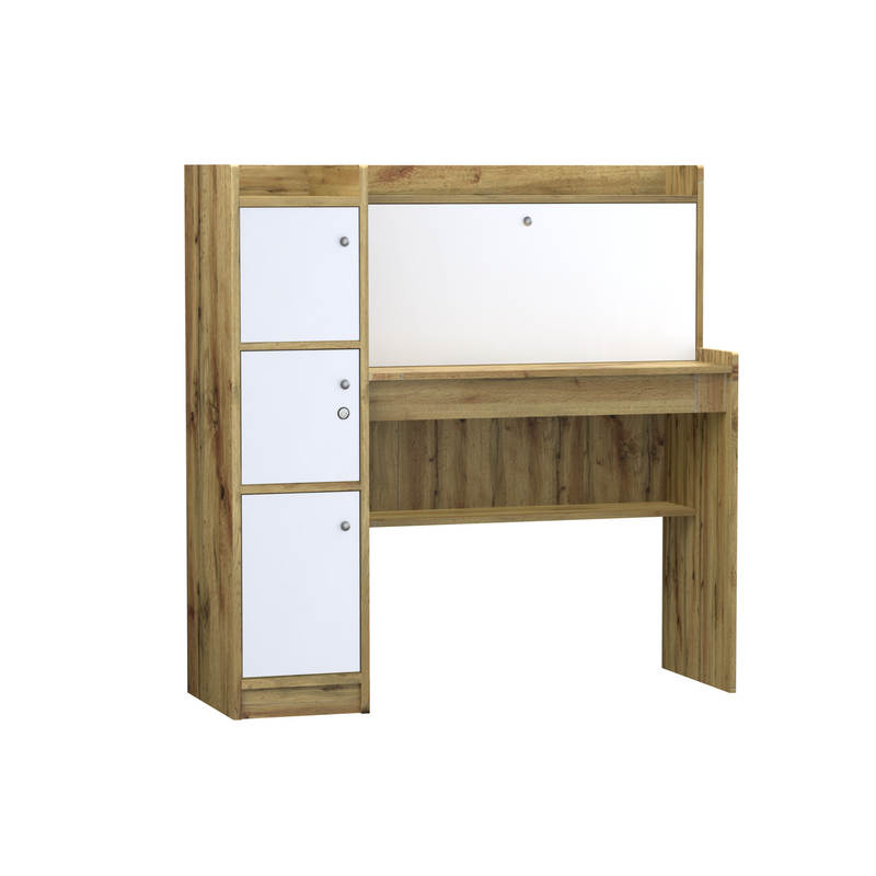 beAAtho Altex Multi-Storage Study & Work Desk | Wotan Oak - Beige