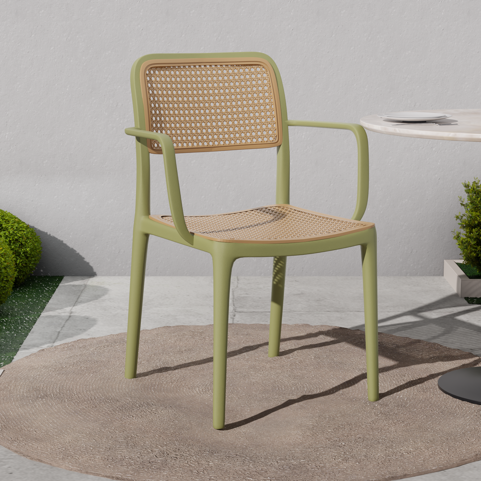beAAtho Bloom Designer Chair for Dining, Living Room, Bedroom, Cafeteria, Cafe, Restaurant & Hotel | Modern Accent Chair | Ergonomic Comfort | Indoor & Outdoor Use | 3-Year Warranty |