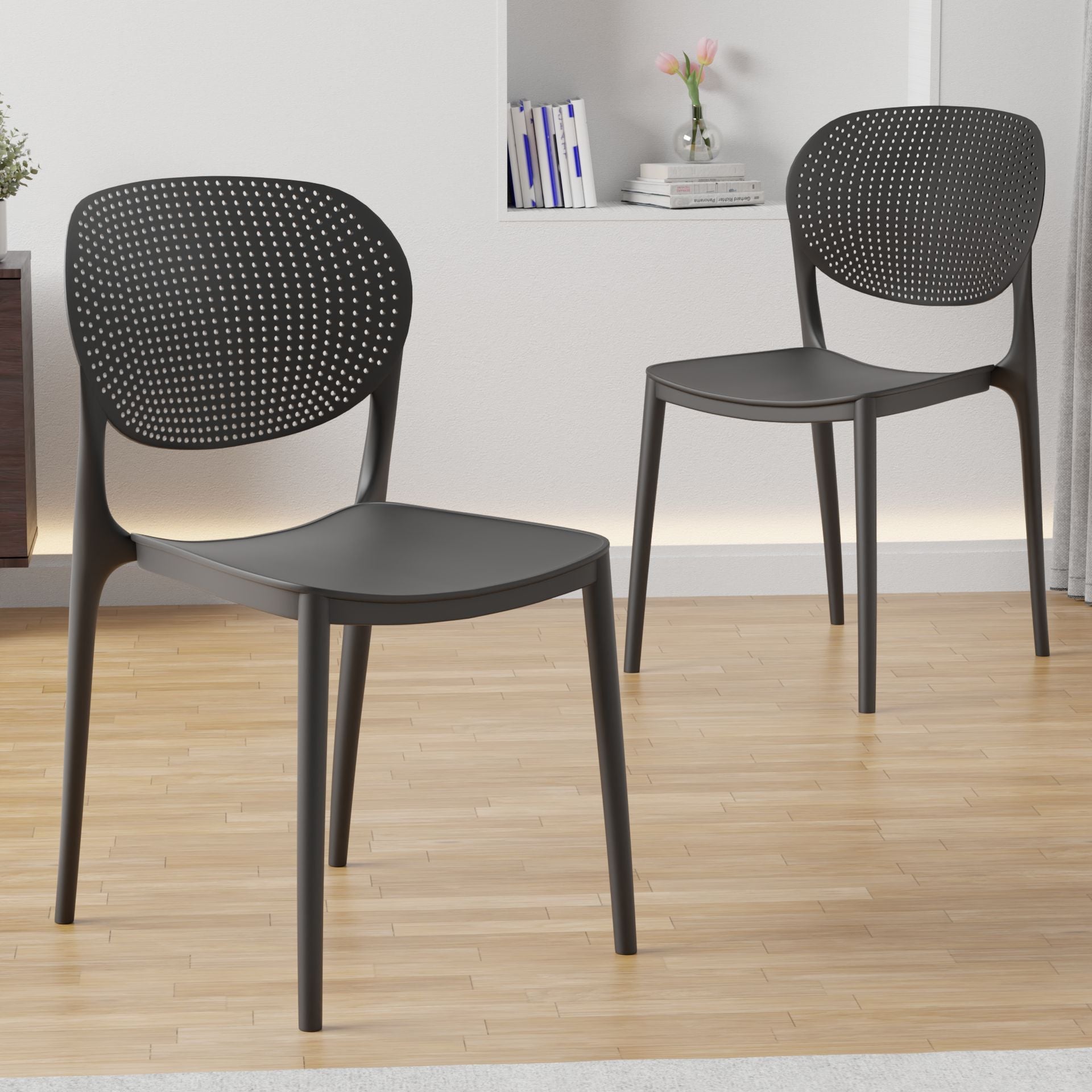 beAAtho Flora Stackable Multipurpose Chair | Modern Accent Chair for Home, Dining, Kitchen, Cafe & Restaurants | Durable Polypropylene | 3-Year Warranty