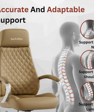 Zen Leatherette Executive Office Chair | High Back Revolving Chair with Integrated Lumbar Support | Ergonomic & Comfortable Seating | 3-Year Warranty | Adjustable Height |