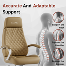 Zen Leatherette Executive Office Chair | High Back Revolving Chair with Integrated Lumbar Support | Ergonomic & Comfortable Seating | 3-Year Warranty | Adjustable Height |