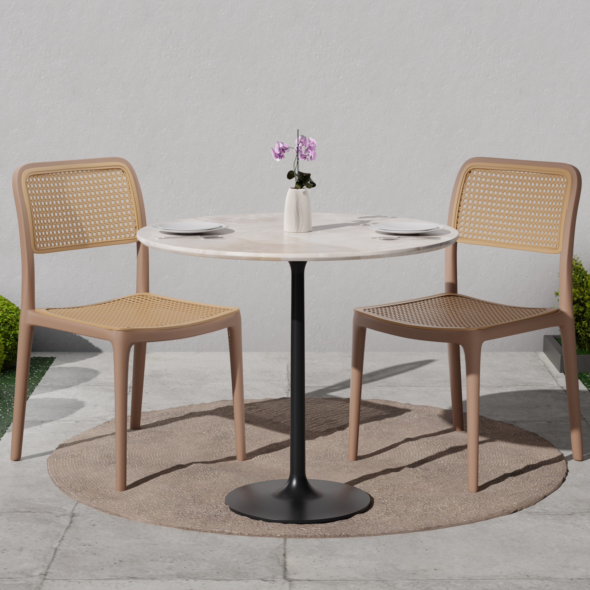 beAAtho Bloom Designer Chair for Dining, Living Room, Bedroom, Cafeteria, Cafe, Restaurant & Hotel | Modern Accent Chair | Ergonomic Comfort | Indoor & Outdoor Use | 3-Year Warranty |