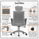 beAAtho Verona Mesh Chair | 3-Year Limited Warranty | Sturdy Nylon base Mesh Revolving Office Chair