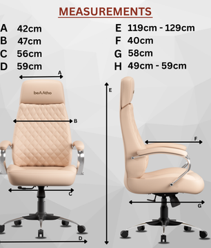Zen Leatherette Executive Office Chair | High Back Revolving Chair with Integrated Lumbar Support | Ergonomic & Comfortable Seating | 3-Year Warranty | Adjustable Height |