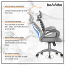 beAAtho Verona Mesh Chair | 3-Year Limited Warranty | Sturdy Nylon base Mesh Revolving Office Chair