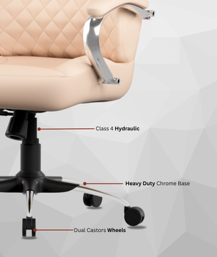 Zen Leatherette Executive Office Chair | High Back Revolving Chair with Integrated Lumbar Support | Ergonomic & Comfortable Seating | 3-Year Warranty | Adjustable Height |